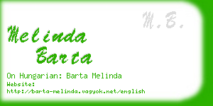 melinda barta business card